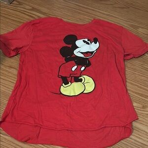 Disney Women Red Mickey Mouse T-Shirt